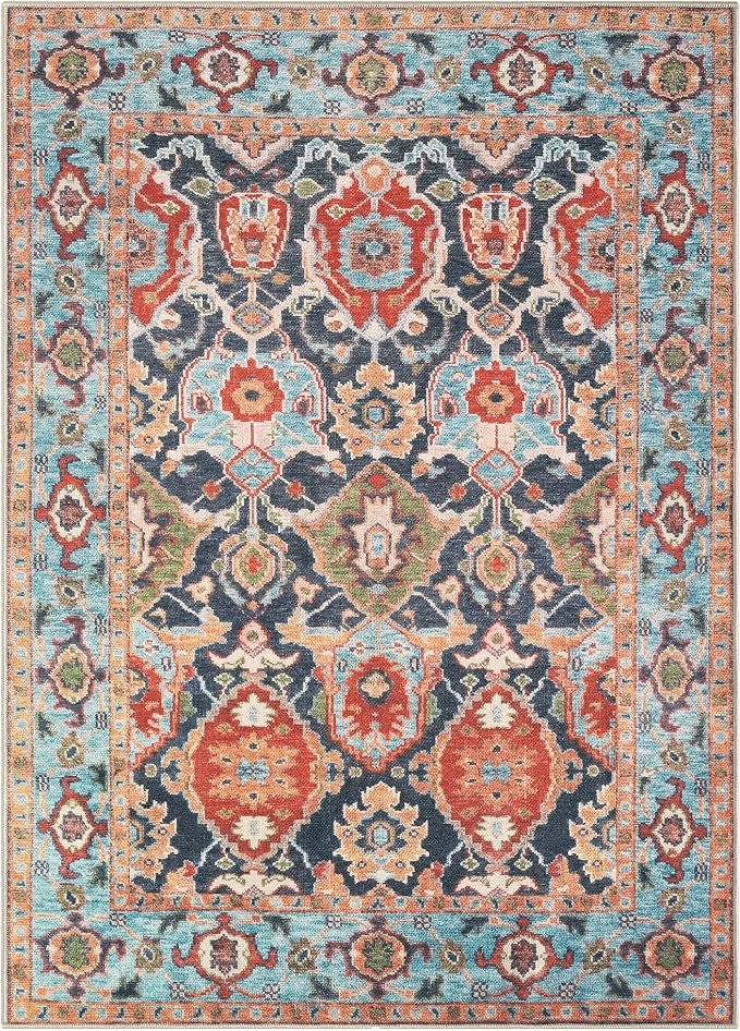 Keen Home Design 36"x60" Rug - Machine Washable Entry Rug with Non-Slip Backing, Ideal for Entryway, Kitchen, Bathroom, Laundry Room - Vintage, Easy Clean, Durable, Low Pile - (3' x 5')