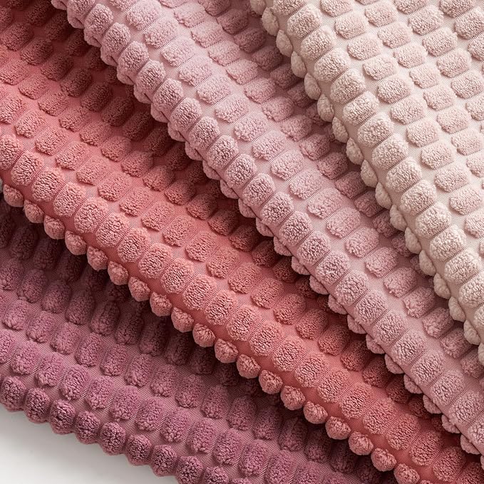 MIULEE Aesthetic Pink Spring Decorative Pillow Covers 20x20 Inch Set of 4 | Romantic Sweet Cute Soft Throw Pillows Coquette Home Decor Corduroy Couch Pillowcases for Sofa Living Room Bed