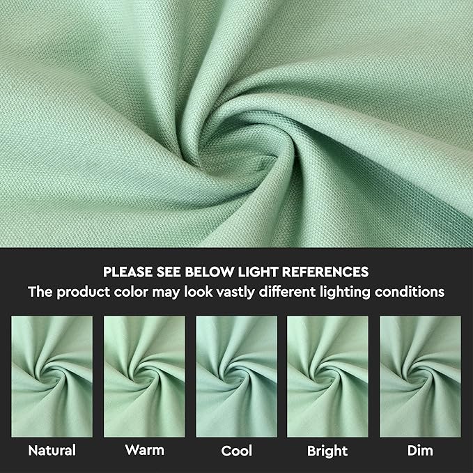 Encasa XO Throw Pillow Covers 24x24 in Set of 4 Mint Green | No Inserts | Cotton Pillow Covers for Living Room, Bed, Sofa, Couch | Decorative Cushion Covers with Improved Zipper