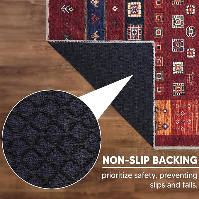 Keen Home Design 3x5 Rug - Machine Washable Entry Rug with Non-Slip Backing, Ideal for Enteryway, Kitchen, Bathroom, Laundry Room - Vintage, Easy Clean, Durable, Low Pile Rug - (3' x 5')