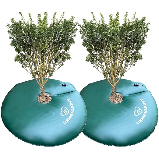 2-Pack Tree Watering Ring, Tree Watering Bags Slow Release 20 Gallon, Tree Bags for Watering for Slow Drip 6 to 9 Hours, Low-Profile Watering Bags for New Trees, Multi-Trunk Trees and Shrubs