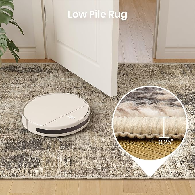 Valenrug Washable Rugs 5x8 - Stain Resistant 5x8 Area Rugs for Living Room, Non Slip Backing Abstract Rugs for Bedroom, Folable Machine Washable Area Rug(5'x8', Taupe)
