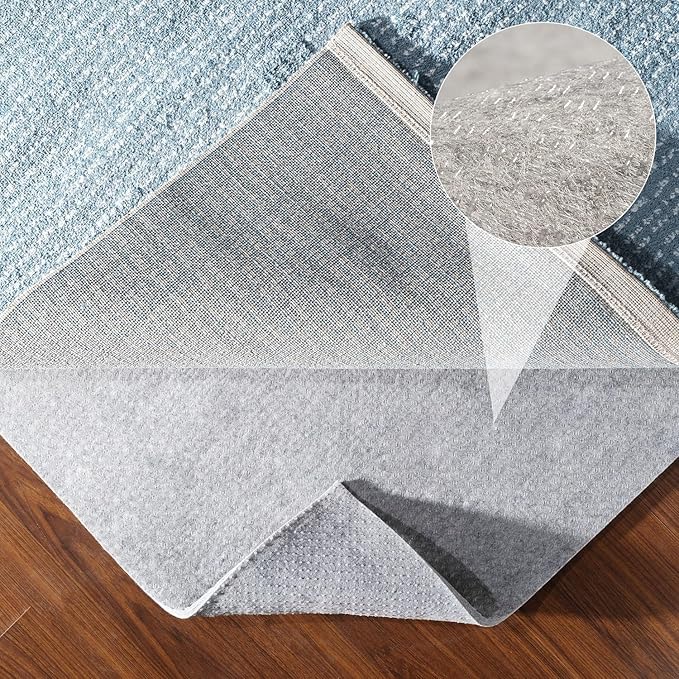 Resare Non Slip Rug Pad Gripper Extra Thick Dual Surface Felt Under Rug for Area Rugs and Hardwood Floors,Super Cushioned Non Skid Carpet Padding - 2.6x10 Feet 1/4" Double-Sided Non Slip
