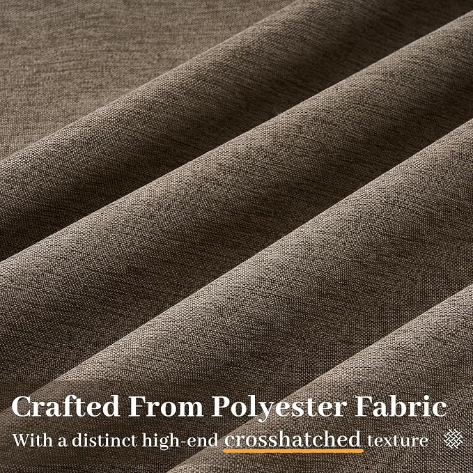 96 Inches Long Pinch Pleated Semi Sheer Curtains,Natural Linen Blended Light Filtering Window Curtains 96 Length for Living Room Bedroom Pinch Pleat Drapes with Hooks 1 Panels 60" Wx96 L