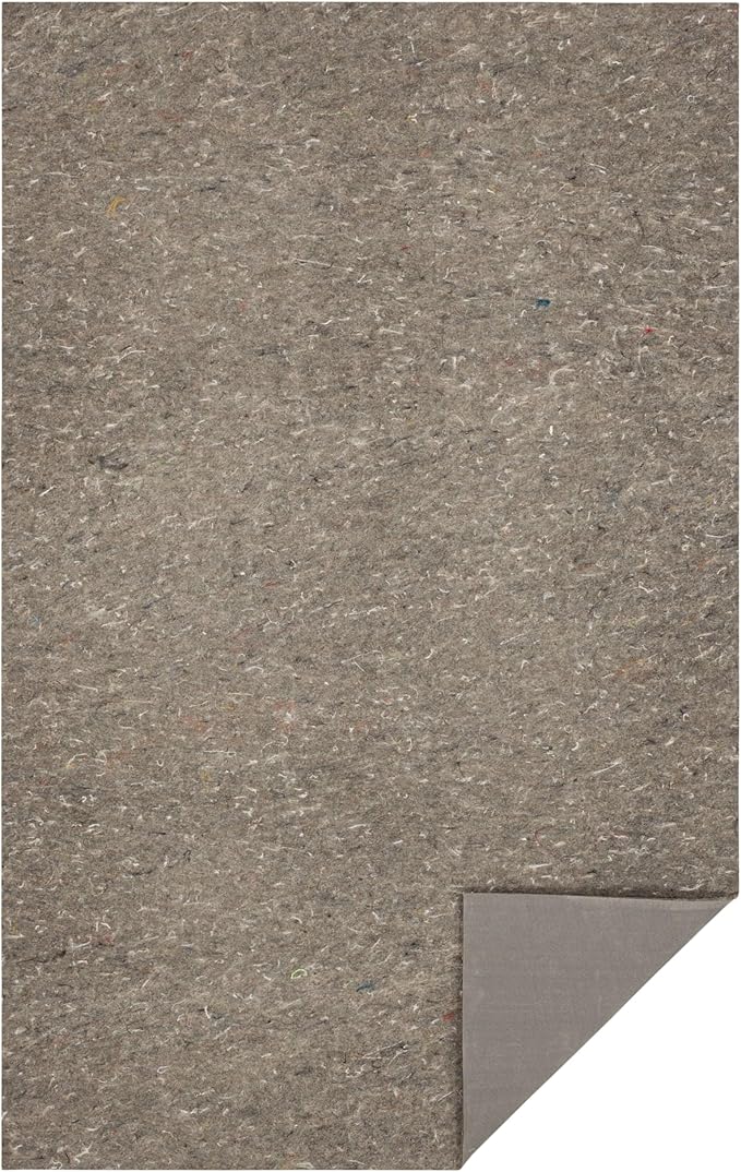 Mohawk Home Non Slip Rug Pad 4' 11" x 7' 6" - 3/8" Thick Felt + Latex Rubber Gripper - Dual Surface Cushion for Hardwood, Carpet, Tile Floors, Made in USA