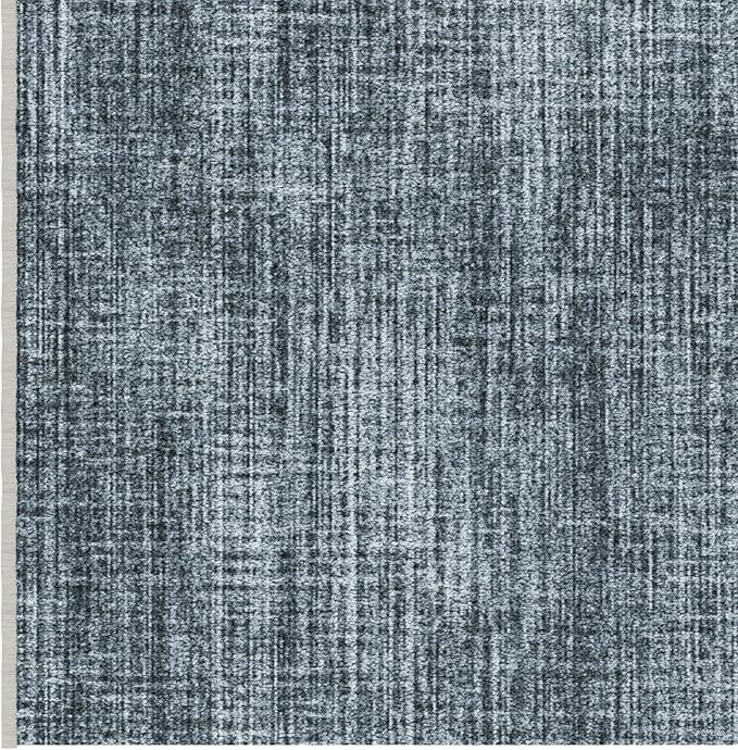 Ottomanson Aisle Runner Rug 1'10.5" x 28' – Soft Non-Slip Rug, Low Pile Carpet for Hallways, Events, Churches & Extra-Long Indoor Spaces, Solid Greyish Blue