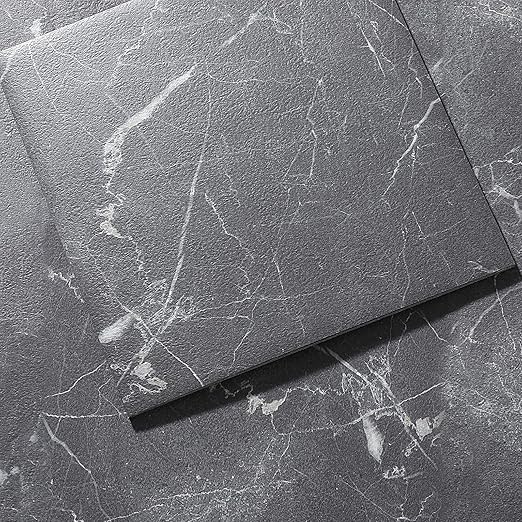 Peel and Stick Floor Tile, 20-Pack 12" x 12" Vinyl Flooring, Waterproof Self-Adhesive Luxury Vinyl Tiles, Easy DIY for Living Room, Kitchen, Dinning Room, RV, Cover 20 Sq. Dark Gray Crackle Marble