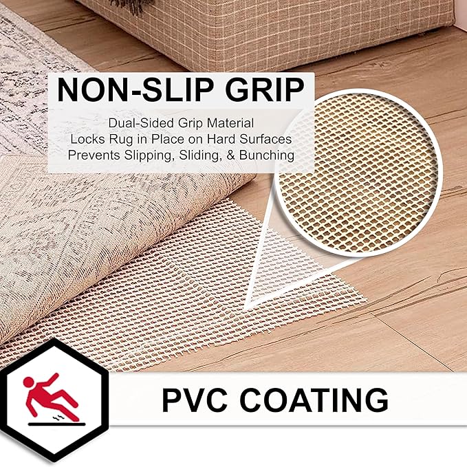 Mohawk Home 2’ x 10’ Non Slip Rug Gripper Utility Rug Pad Grips Keeps Area Rugs in Place - for Hard Floors