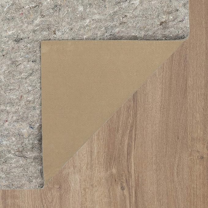 Mohawk Home Non Slip Rug Pad 6' Square- 1/4" Thick Felt + Latex Rubber Gripper - Dual Surface Cushion for Hardwood, Carpet, Tile Floors, Made in USA