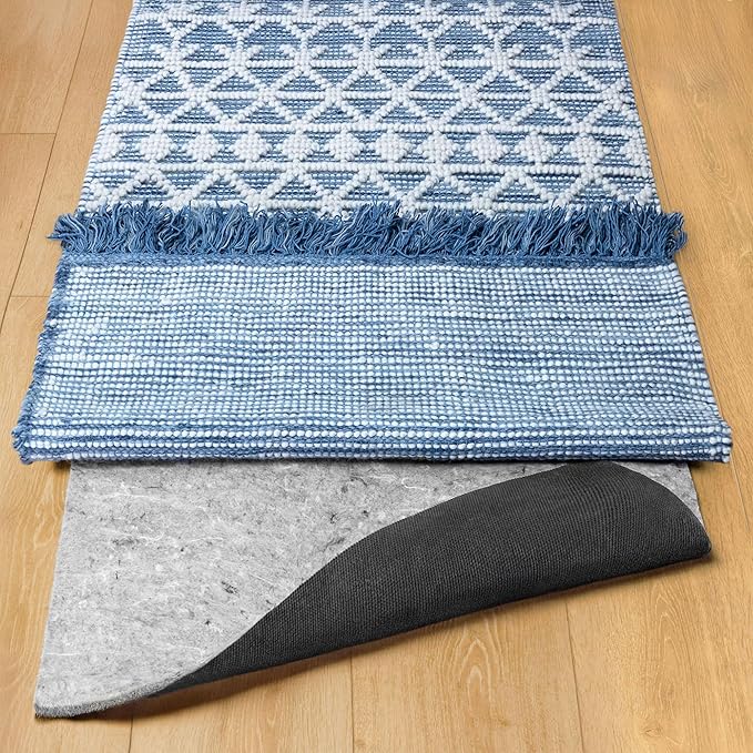 RUGPADUSA - Dual Surface - 2'x6' - 3/8" Thick - Felt + Rubber - Enhanced Non-Slip Rug Pad - Adds Comfort and Protection - for Hard Surface Floors