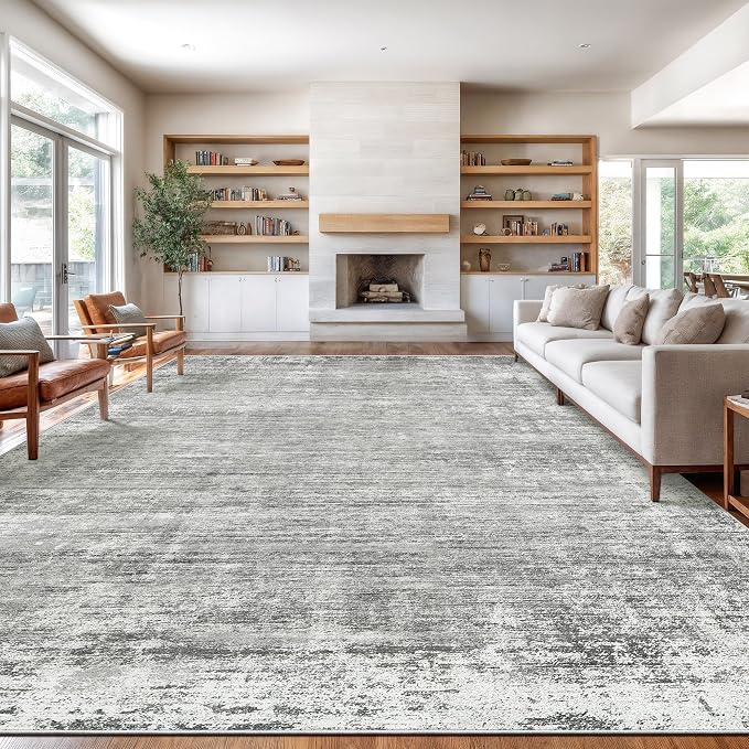 zesthome 10x12 Area Rugs - Large Modern Abstract Washable Rug, Low Pile Living Room Rug, Soft Anti-Skid Indoor Rugs, Non-Shedding Carpets for Bedroom Dining Living Farmhouse Nursery Home Office