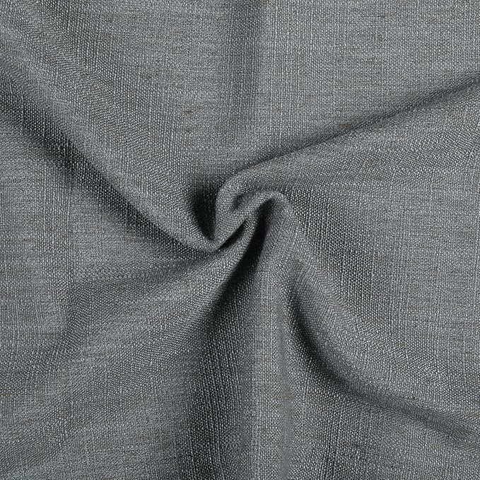 TWOPAGES 52" W x 30" L Linen Blend Cafe Curtains for Kitchen Window, Light Filtering Pinch Pleated Tier Curtains, Modern Farmhouse Half Window Curtains for Bathroom, Dark Grey, 2 Panels
