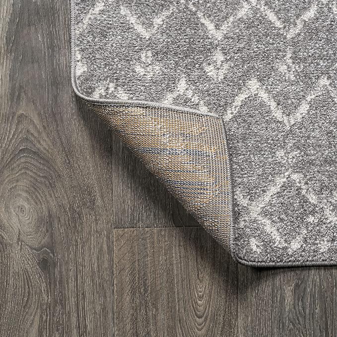 JONATHAN Y Boho Vintage Diamond Gray/Ivory Runner Rug 2X14 ft, Moroccan Hype for Living Room, Bedroom, Kitchen, Office, Easy-Cleaning, High Traffic, Pet-Friendly, Non-Shedding (MOH101C-214)