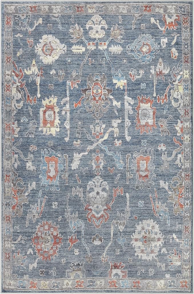 Keen Home Design 9x12 Rug - Machine Washable Area Rug with Non-Slip Backing, Ideal for Living Room, Dining Room, Bedroom - Vintage, Easy Clean, Durable, Low Pile Rug - (9' x 12')