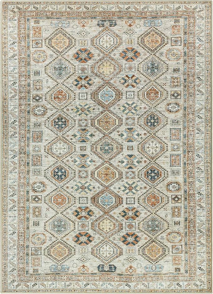 Keen Home Design 3x5 Rug - Machine Washable Entry Rug with Non-Slip Backing, Ideal for Enteryway, Kitchen, Bathroom, Laundry Room - Vintage, Easy Clean, Durable, Low Pile Rug - (3' x 5')