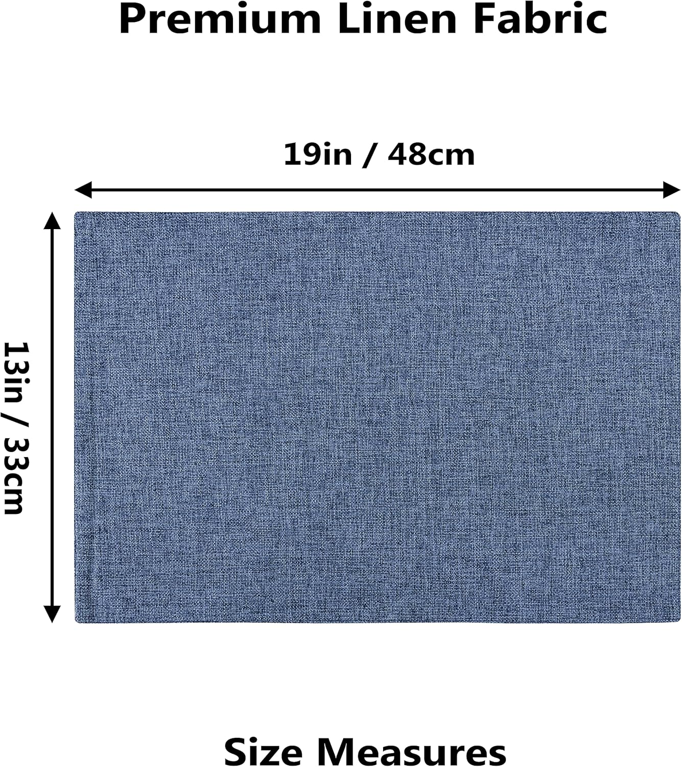 Home Brilliant Set of 4 Placemats Blue Placemats Heat Resistant Dining Table Place Mats Kitchen Table Mats, Navy Blue