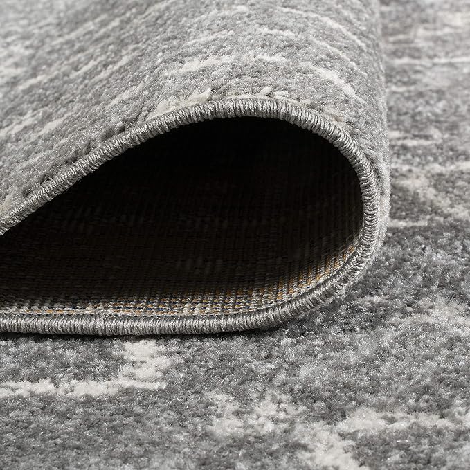 JONATHAN Y Boho Vintage Diamond Gray/Ivory Round Area Rug 8 ft, Moroccan Hype for Living Room, Bedroom, Kitchen, Office, Easy-Cleaning, High Traffic, Pet-Friendly, Non-Shedding (MOH101C-8R)
