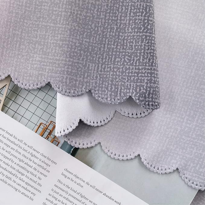 XiDi Curtains for Bedroom Decor, Rainbow Pink-Grey-34-54