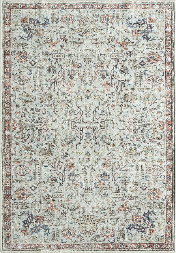 Keen Home Design 3x5 Rug - Machine Washable Entry Rug with Non-Slip Backing, Ideal for Enteryway, Kitchen, Bathroom, Laundry Room - Vintage, Easy Clean, Durable, Low Pile Rug - (3' x 5')