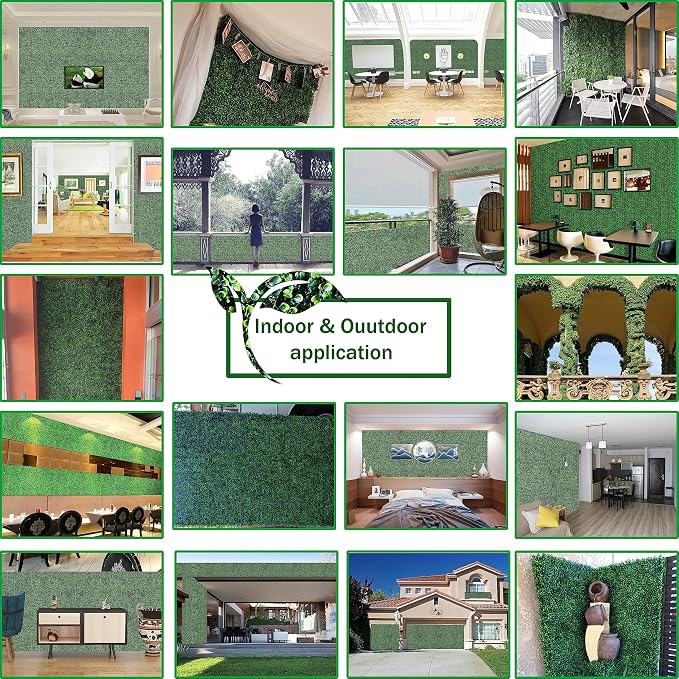 ODTORY Artificial Ivy Privacy Fence Wall Screen: 4FT X 12FT (48 sqft) | UV-Anti Faux Boxwood Roll Panels, Greenery Backdrop, Ivy Vine 4-Layer Leaves Hedges Covering, Indoor Outdoor Green Decor