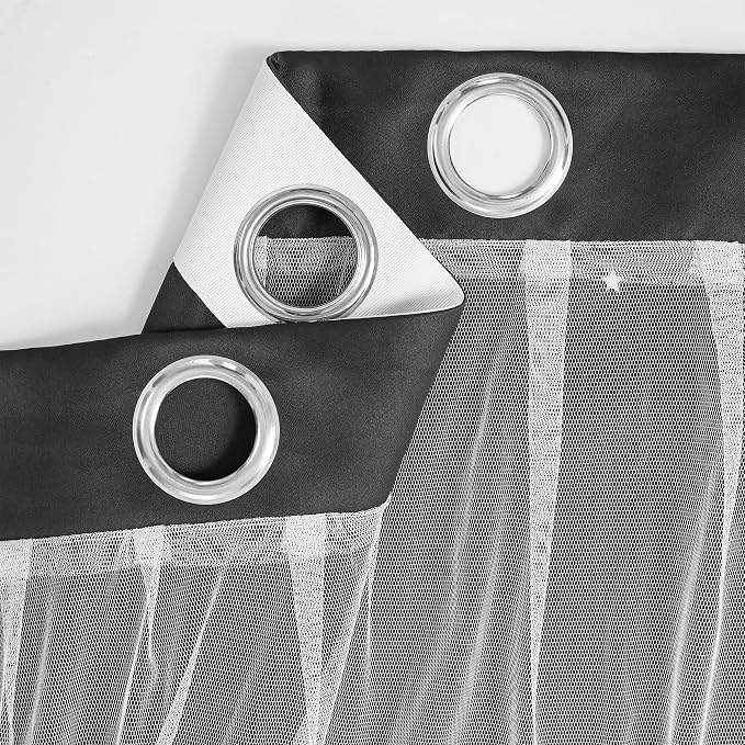 XiDi Curtains for Bedroom Decor, Rainbow Black 52/90/1