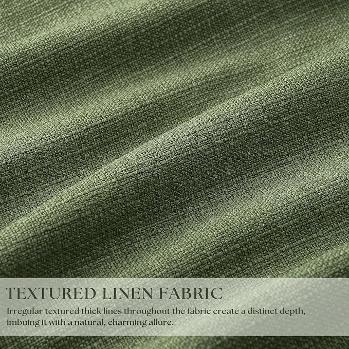 100 Inch Blackout Pinch Pleat Curtains 2 Panels Set for Living Room Bedroom Farmhouse Farmhouse Pinch Pleated Back Tab Thermal Insulated 100% Black Out Window Curtain Olive Green 100 Inch Length