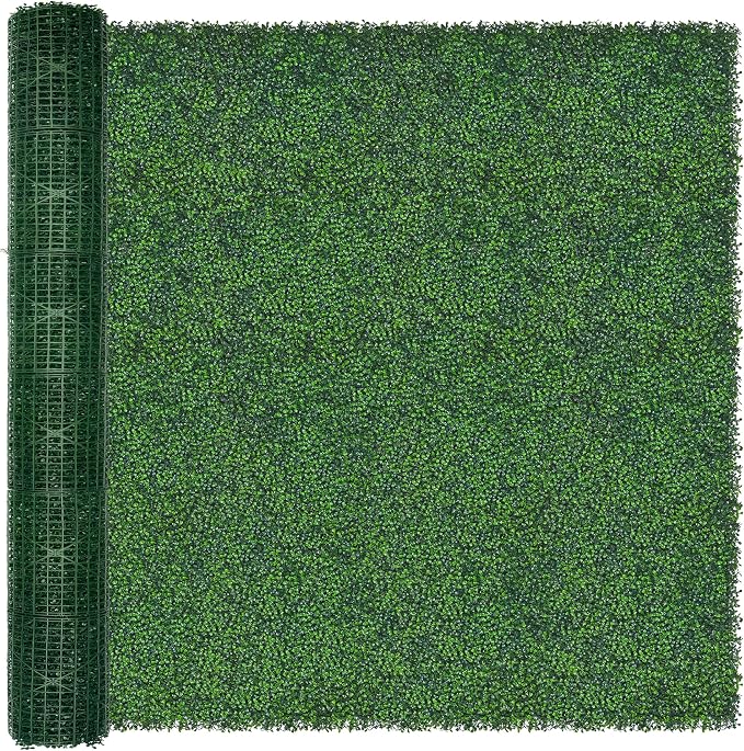 ODTORY Artificial Ivy Privacy Fence Wall Screen: 8FT X 10FT (80 sqft) | UV-Anti Faux Boxwood Roll Panels, Greenery Backdrop, Ivy Vine 4-Layer Leaves Hedges Covering, Indoor Outdoor Green Decor