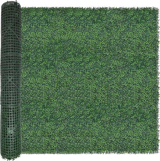 ODTORY Artificial Ivy Privacy Fence Wall Screen: 5FT X10FT (50 sqft) | UV-Anti Faux Boxwood Roll Panels, Greenery Backdrop, Ivy Vine 4-Layer Leaves Hedges Covering, Indoor Outdoor Green Decor
