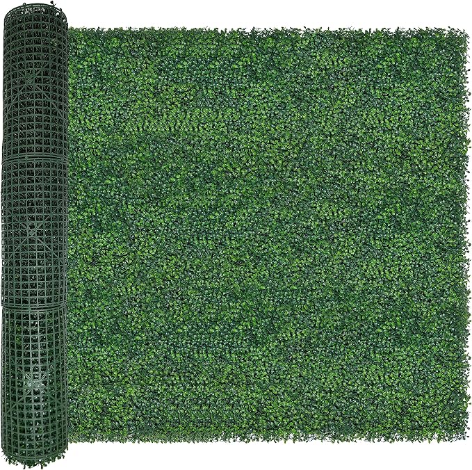 ODTORY Artificial Ivy Privacy Fence Wall Screen: 4FT X 12FT (48 sqft) | UV-Anti Faux Boxwood Roll Panels, Greenery Backdrop, Ivy Vine 4-Layer Leaves Hedges Covering, Indoor Outdoor Green Decor